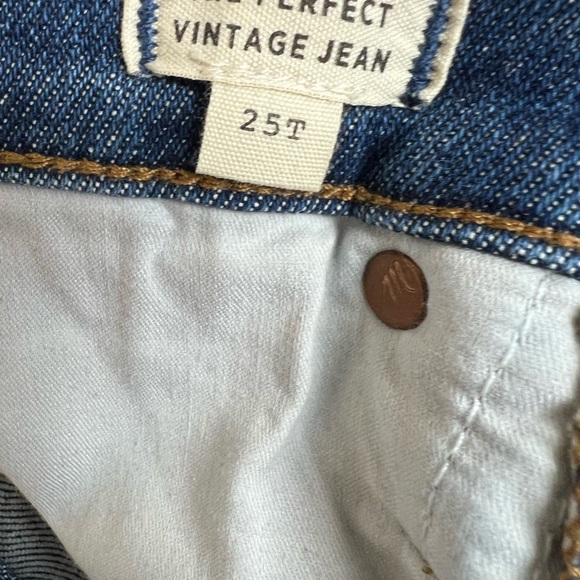 Madewell The Perfect Vintage Jean Straight Leg Size 25T - Picture 6 of 8